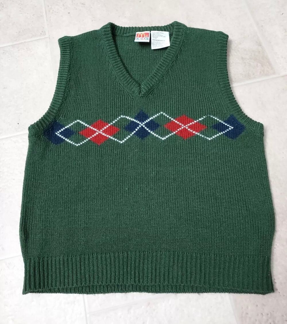 McKids Sweater Vest - Vintage - Rare Colors - Youth/Boys size M (5) McDonald’s